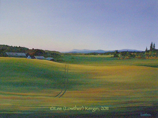 "Late Afternoon on Cowichan Bay Road" &copy; - Original art by Lee (Lowther) Kergin