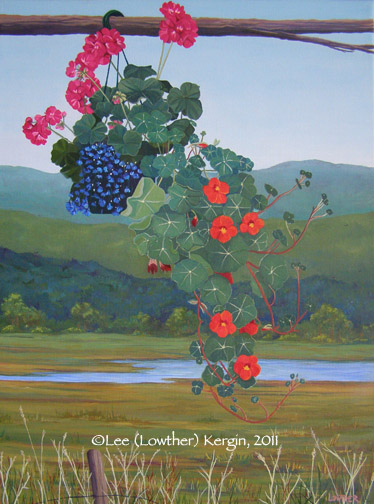 "The Hanging Basket" &copy; - Original art by Lee (Lowther) Kergin