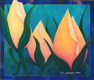 "Just Three Buds" &copy; - Original art by Lee (Lowther) Kergin