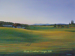"Late Afternoon on Cowichan Bay Road" &copy; - Original art by Lee (Lowther) Kergin