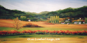"Saanich Countryside" &copy; - Original art by Lee (Lowther) Kergin