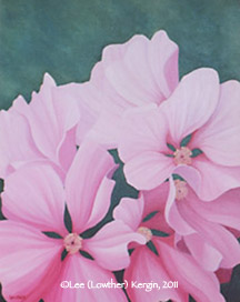 "Spring Pinks" &copy; - Original art by Lee (Lowther) Kergin