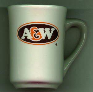 A & W coffee mug, logo only, c.1983