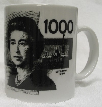 10 00 Bill. Canada 1000 Dollar Bill Mug