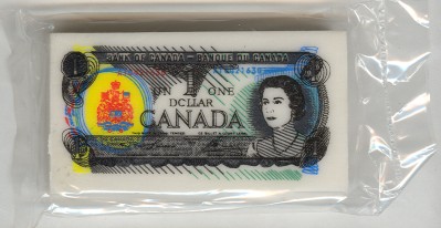 Canada One Dollar Bill Eraser