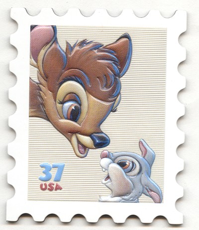 USA 37c Bambi Stamp Fridge Magnet