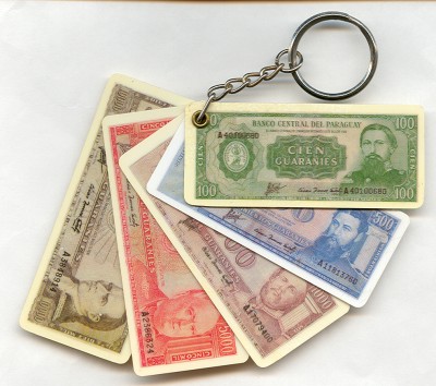 Paraguay Bills Key Chain