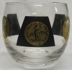 World Coins Glass Cup