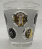 World Coins Glass Cup